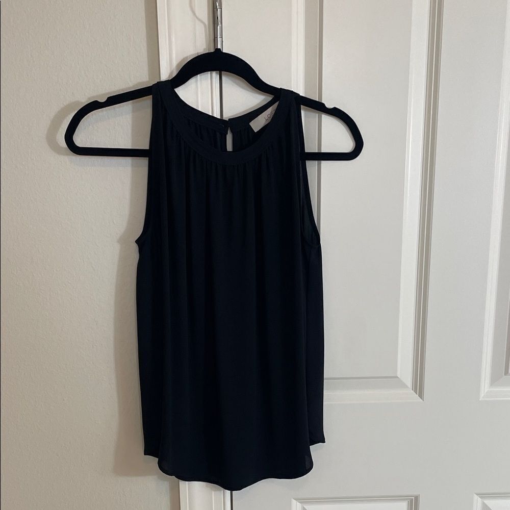 Loft Black Crepe Tank